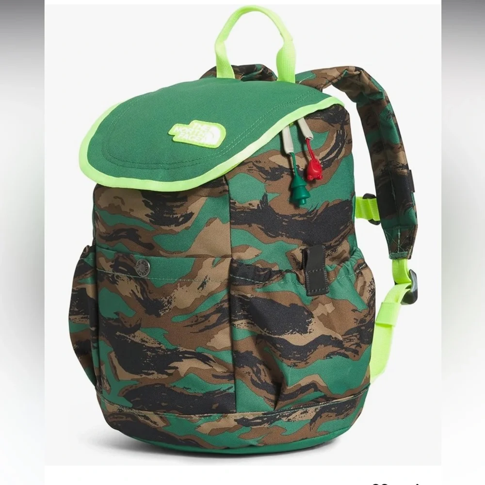 The North Face Kids' Green Camo Backpack